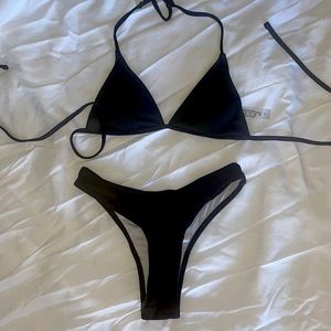 black shein bikini